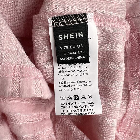 Pale Pink Sweater Women's Large Dusty Rose Velvety‎ Long Sleeve Romantic Winter - Picture 10 of 14